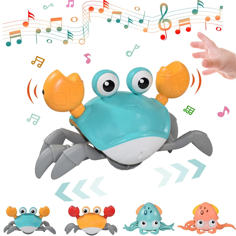 Kids Induction Escape Crab Octopus Crawling Toy Baby Electronic Pets Musical Toys Educational Toddler Moving Toy Christmas Gift