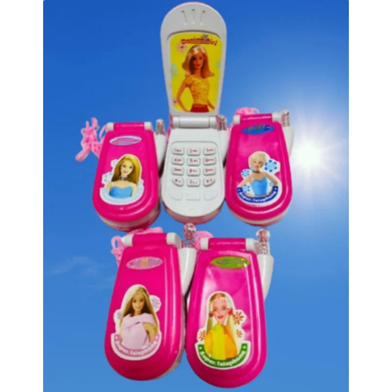 Lovely Kids Music Lighting Early Education Vintage Flip Analog Mobile Phone Toy Parent Child Interactive Girl Holiday Gift